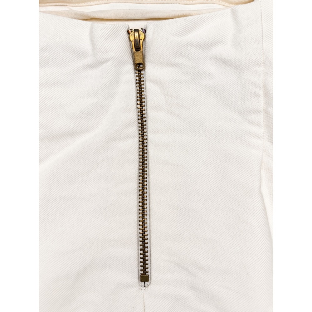 A.L.C. White Denim Crisscross Open Back Mini Dress Sleeveless Sz 4 - Picture 6 of 11